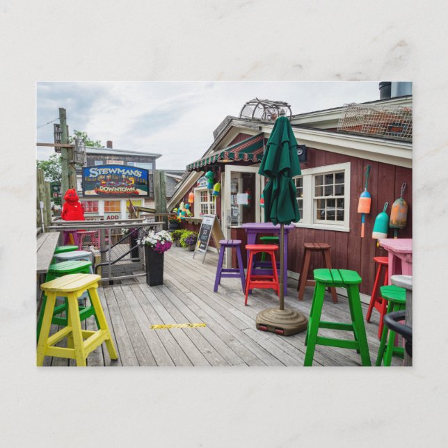 Postal Libra de langosta de Stewman en Bar Harbour, Maine (Anverso)