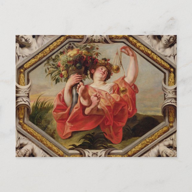 Postal Libra, de los Rótulos del Zodiac (Anverso)