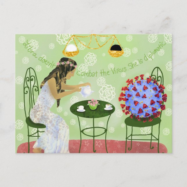 Postal Libra y el virus Covid19 (Anverso)