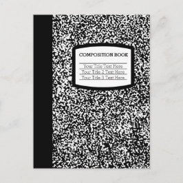 Postal Libro de composición de personalizados Escuela/Pro