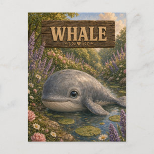 Postal Libro de Cuentos de Ballena Lindo Bebé Guardería A