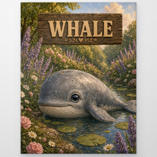 Postal Libro de Cuentos de Ballena Lindo Bebé Guardería A