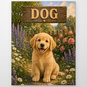 Postal Libro de Cuentos de Bebé Animal de Guardería Perro