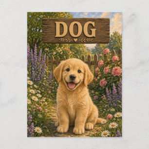 Postal Libro de Cuentos de Bebé Animal de Guardería Perro