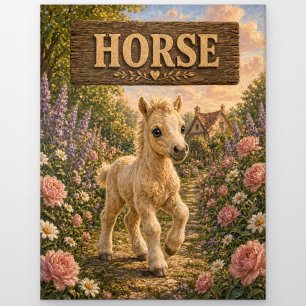 Postal Libro de Cuentos de Bebé Caballo Lindo Animal de G