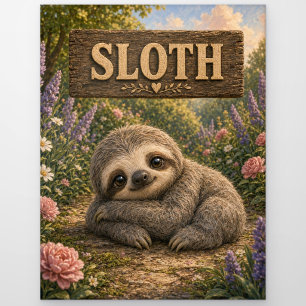 Postal Libro de Cuentos de Bebé Perezoso Tierno Animales 