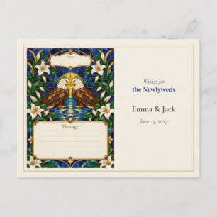 Postal Libro de Deseos de Boda de Águila