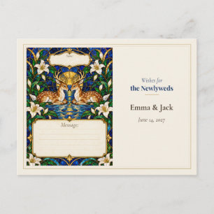 Postal Libro de Deseos de Boda de Ciervos