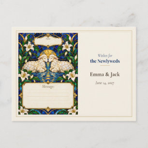 Postal Libro de Deseos de Boda de Ovejas