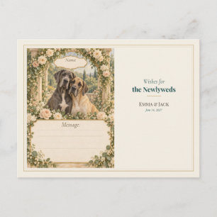 Postal Libro de Deseos de Boda Gran Danés
