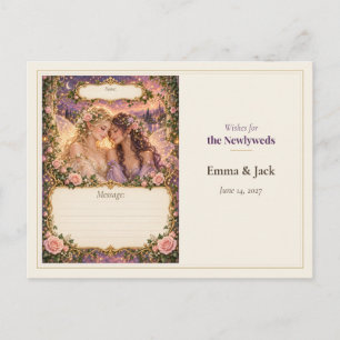 Postal Libro de Deseos de Invitados de Boda de Hadas