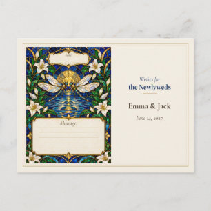 Postal Libro de Deseos de Invitados de Boda de Libélula