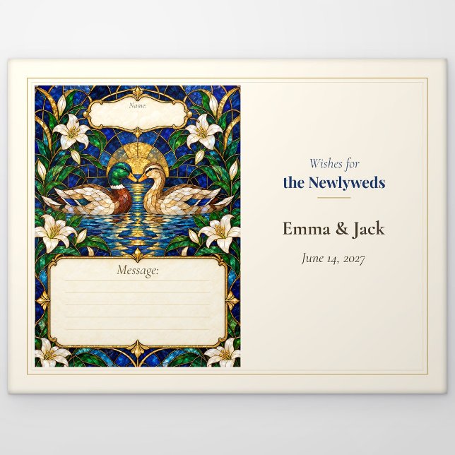 Postal Libro de Deseos de Invitados de Boda de Pato (Subido por el creador)