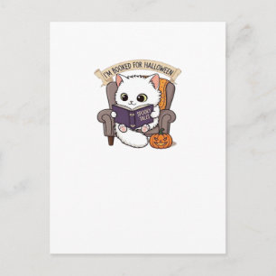Postal Libro de Halloween Espeluznantemente Acogedor y Cl