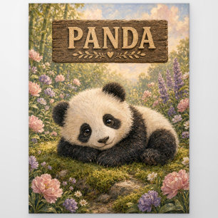 Postal Libro de Historias de Bebé Panda Tierno Animales d