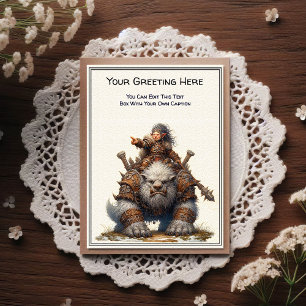 Postal Libro de historias de guerrera troll femenina para
