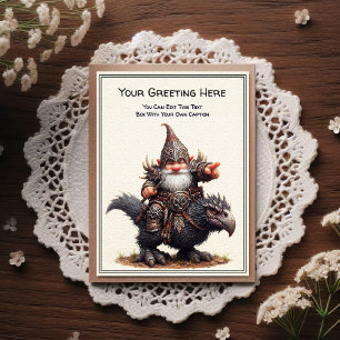 Postal Libro de historias del gnomo y guerrero élfico par