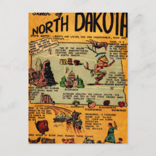 Postal Libro de historietas de Dakota del Norte