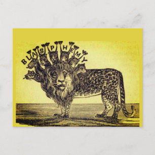 Postal Libro de la Revelación de la Bestia Blasfemia