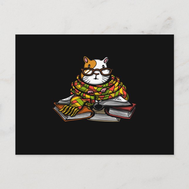 Postal Libro de lectura de cerdo de Guinea cutánea | Aman (Anverso)