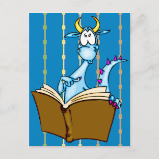 Postal Libro de lectura de dragones