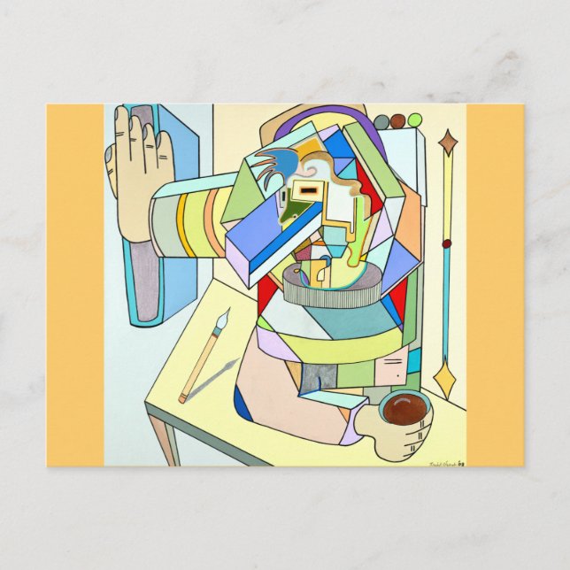 Postal "Libro de Reglas" por Ruchell Alexander (Anverso)