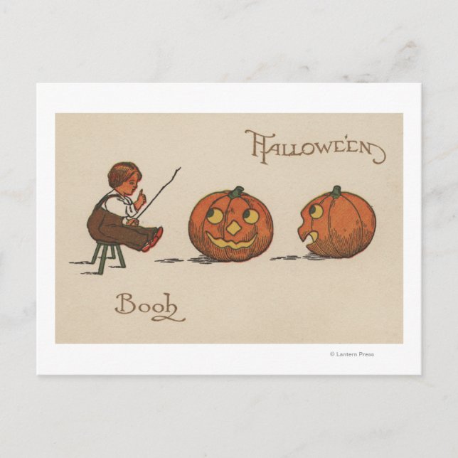 Postal Libro de saludo de Halloween (Anverso)