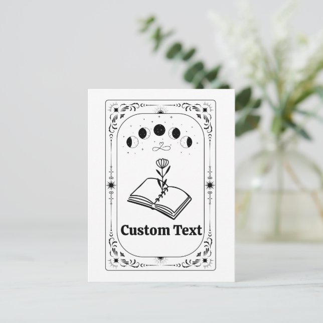 Postal Libro de Tarot Personalizado Amante Celestial Astr (Anverso de pie)