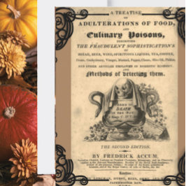Postal Libro de venenos culinarios del cráneo antiguo de 