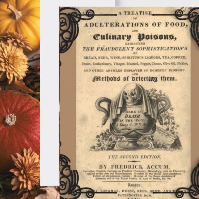 Postal Libro de venenos culinarios del cráneo antiguo de  (Subido por el creador)