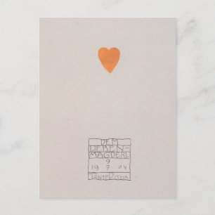 Postal Libro Koloman Moser-Picture para la sobrina de Dit