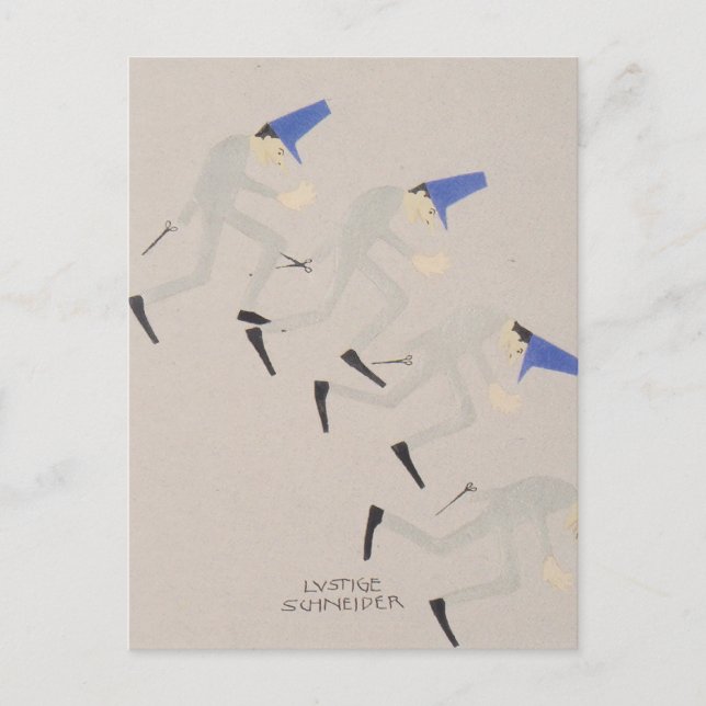 Postal Libro Koloman Moser-Picture para la sobrina de Dit (Anverso)