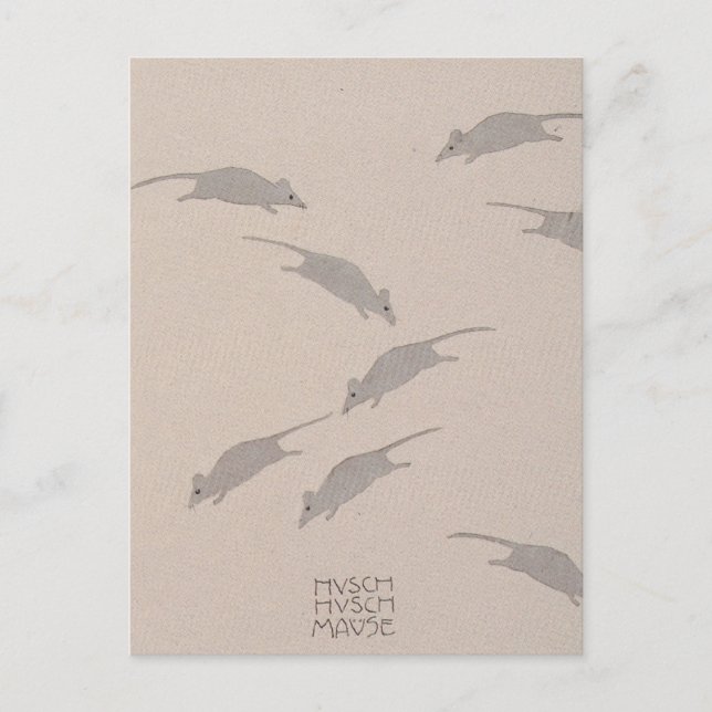 Postal Libro Koloman Moser-Picture para la sobrina de Dit (Anverso)