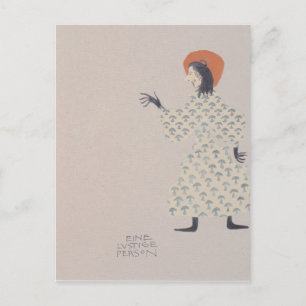 Postal Libro Koloman Moser-Picture para la sobrina de Dit