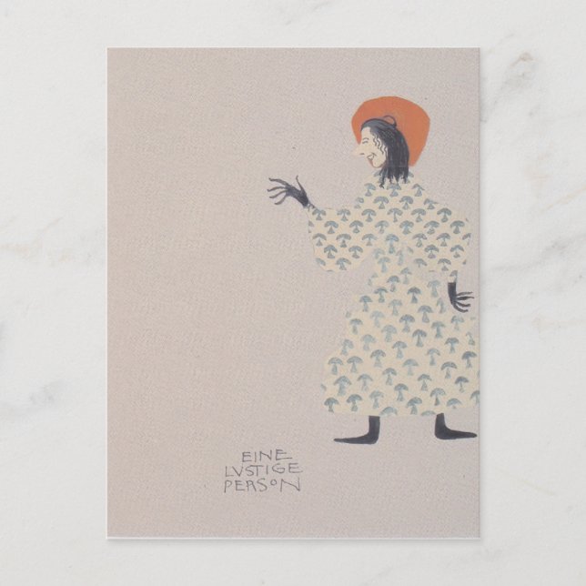 Postal Libro Koloman Moser-Picture para la sobrina de Dit (Anverso)