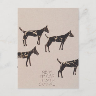 Postal Libro Koloman Moser-Picture para la sobrina de Dit