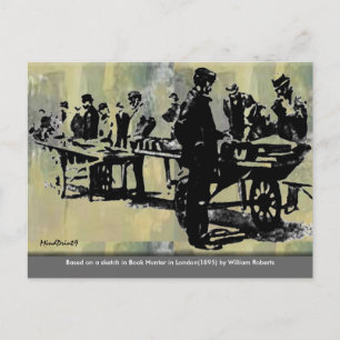 Postal Libro Peddler en rueda