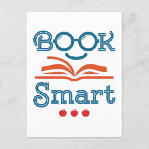 Postal Libro Smart Funny Leyendo Lover Bookworm