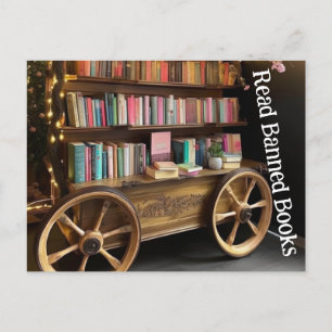 Postal Libro Wagon Leer Libros Prohibidos