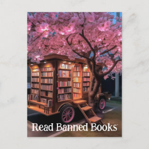 Postal Libro Wagon Leer Libros Prohibidos