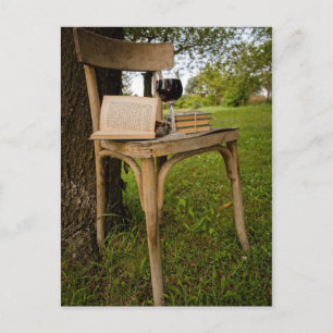 Postal Libro y vino