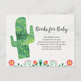 Postal Libros Baby Shower de Tacos y Tutus Fiesta para el