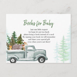 Postal Libros de animales de bosque de invierno para bebé