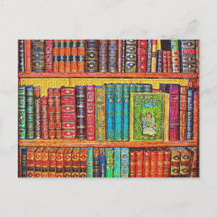 Postal Libros de biblioteca