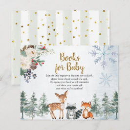 Postal Libros de bosque de animales de invierno para bebé