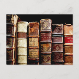 Postal Libros de encuadernación de cuero de diseño del si
