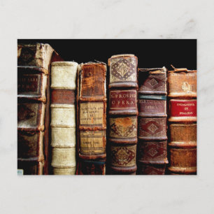 Postal Libros de encuadernación de cuero de diseño del si