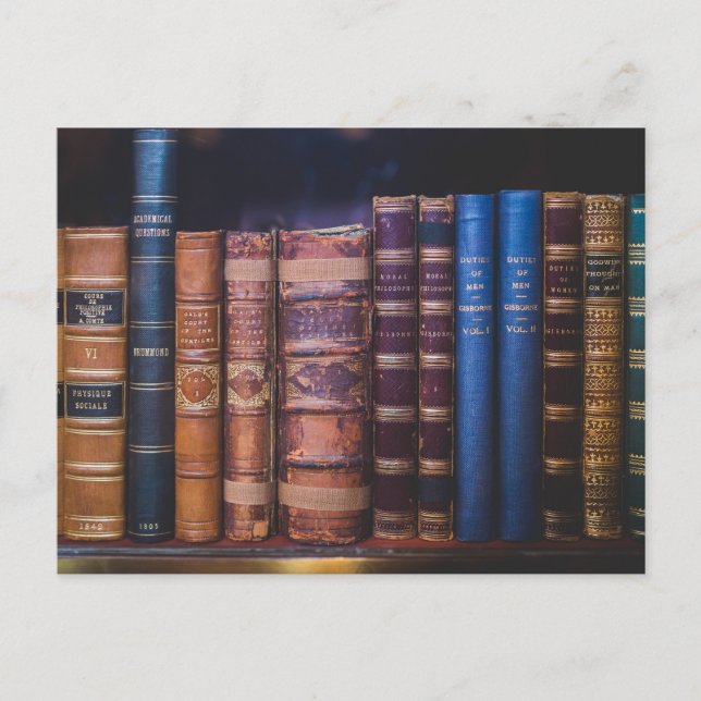 Postal Libros de enlaces de libros antiguos (Anverso)