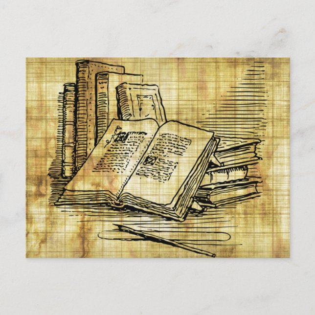 Postal Libros de época (Anverso)