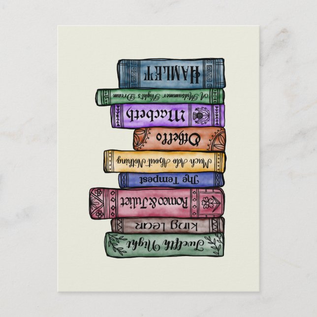 Postal Libros de Shakespeare No. 1 (Anverso)